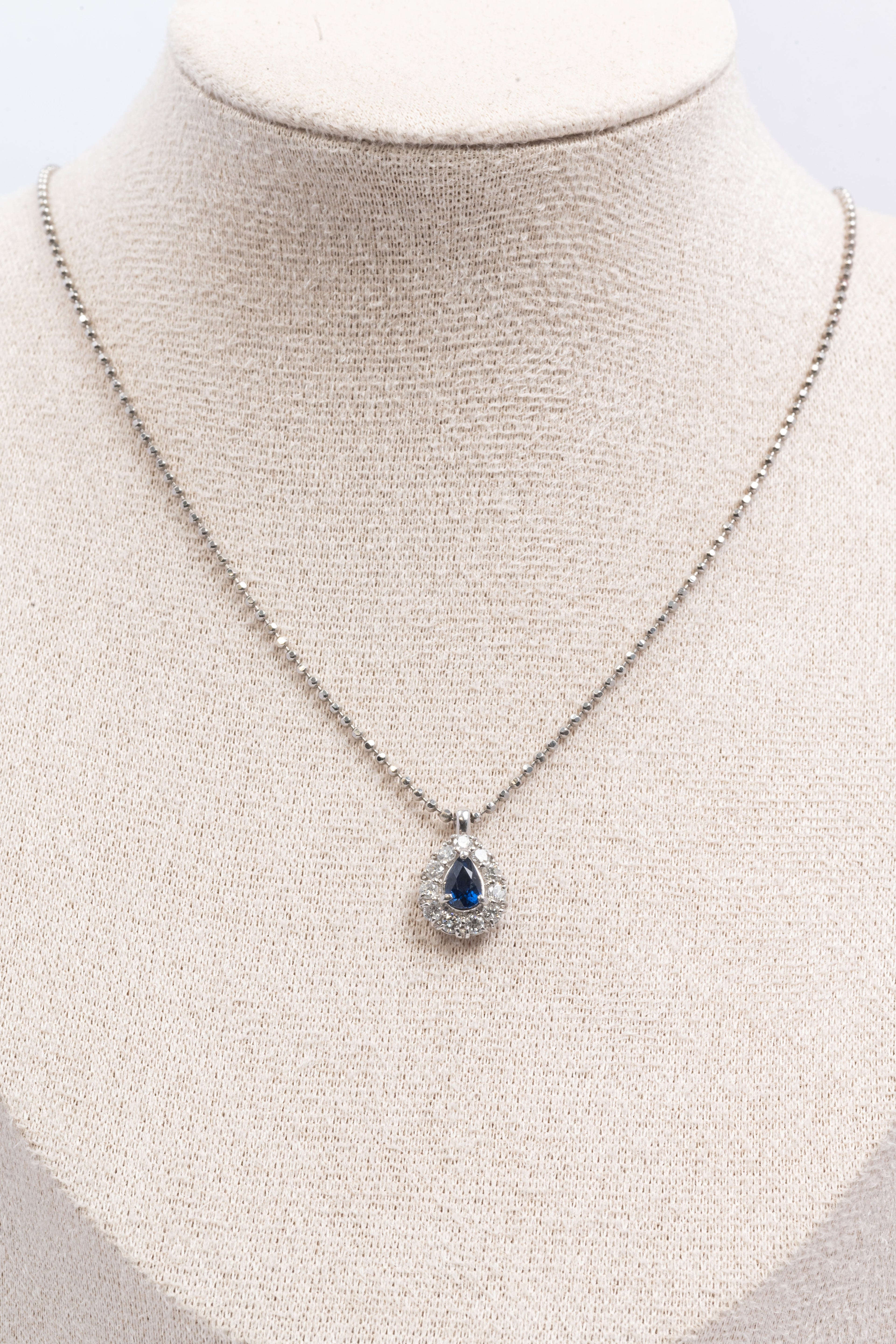 Sapphire & Diamond Platinum Necklace