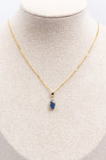 Sapphire and Diamond Pendant & Chain