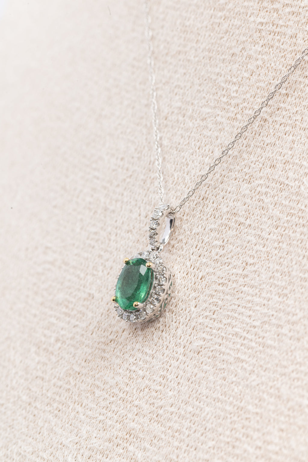 Emerald & Diamond Necklace