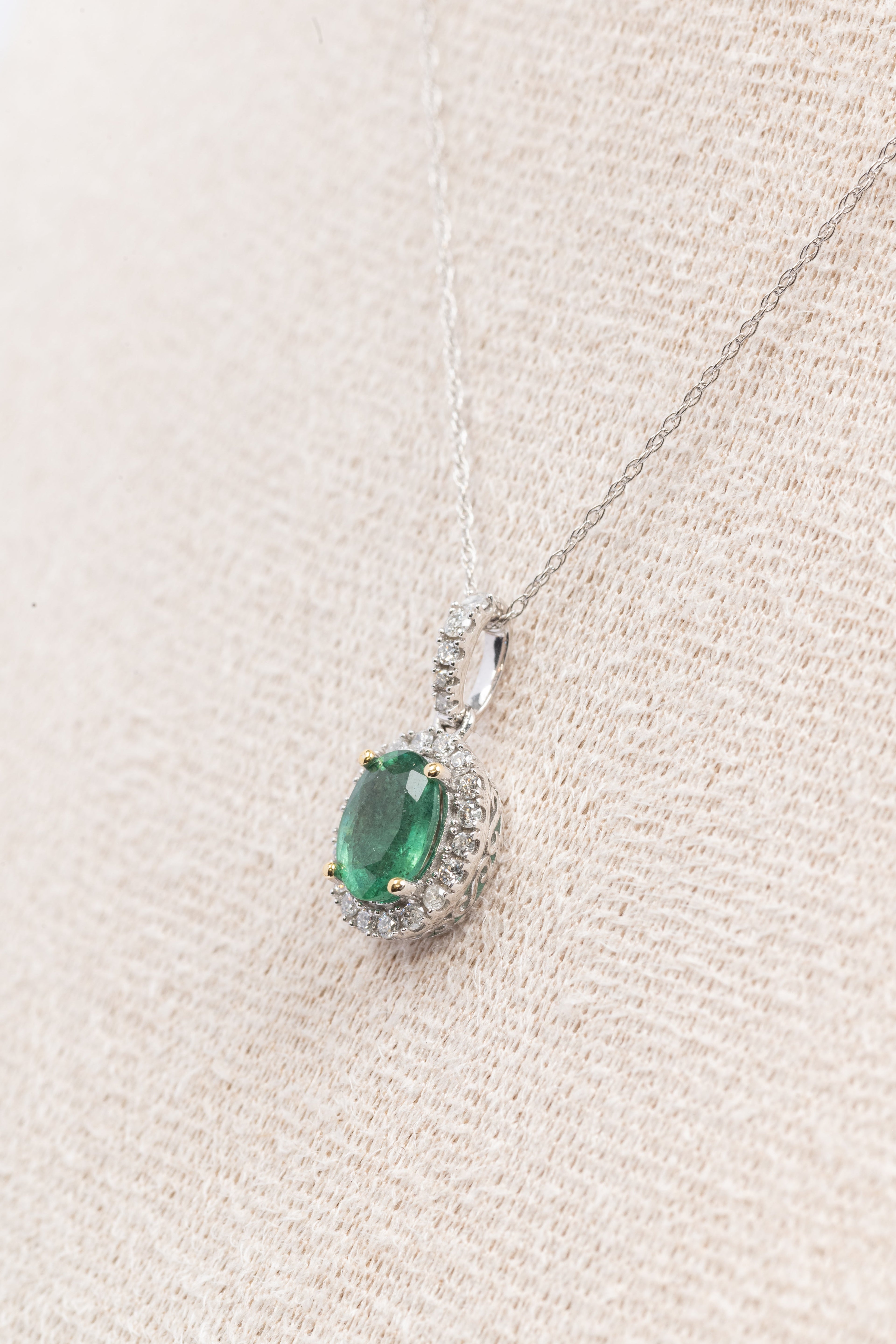 Emerald & Diamond Necklace