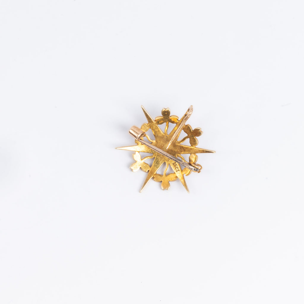 Pearl Star Brooch