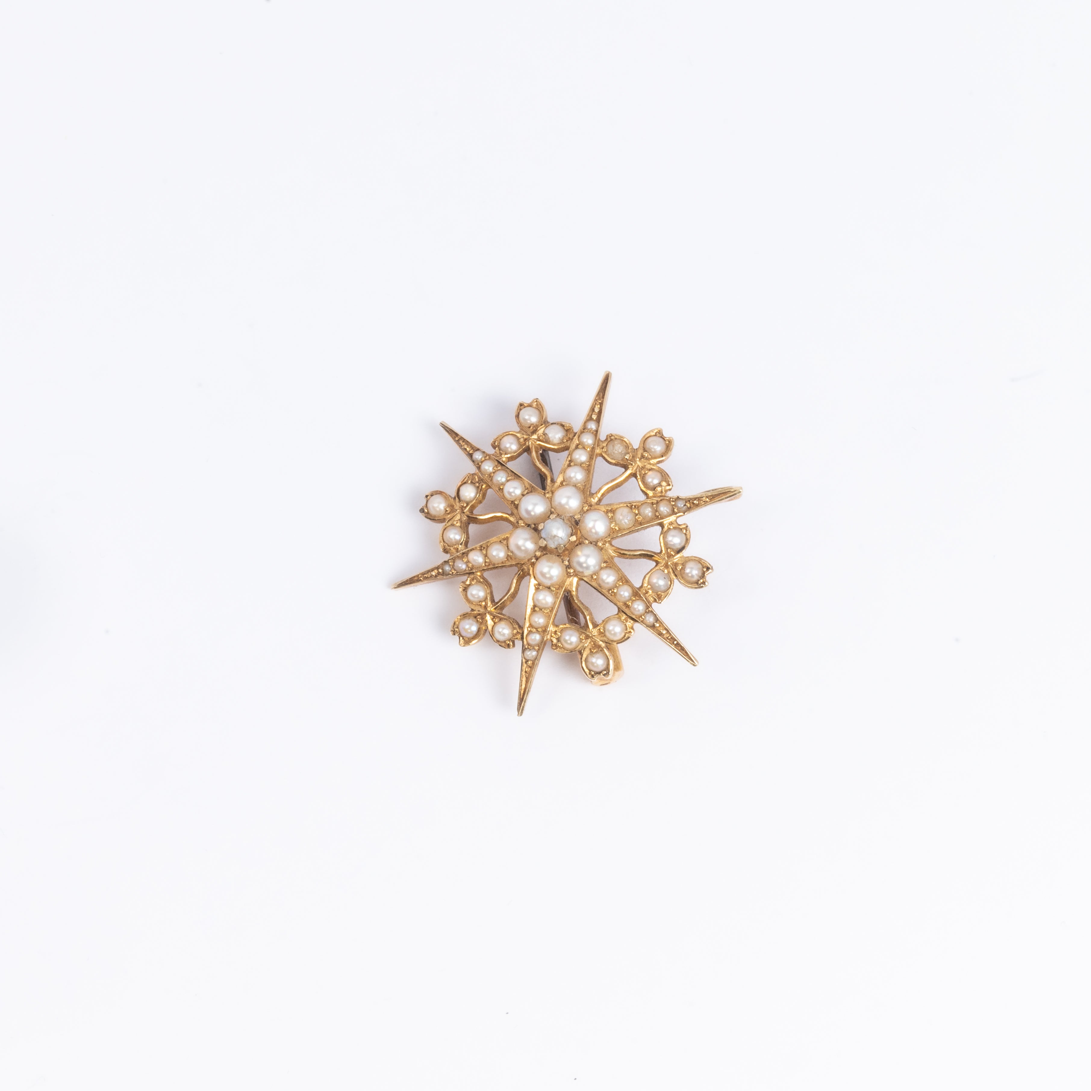 Pearl Star Brooch