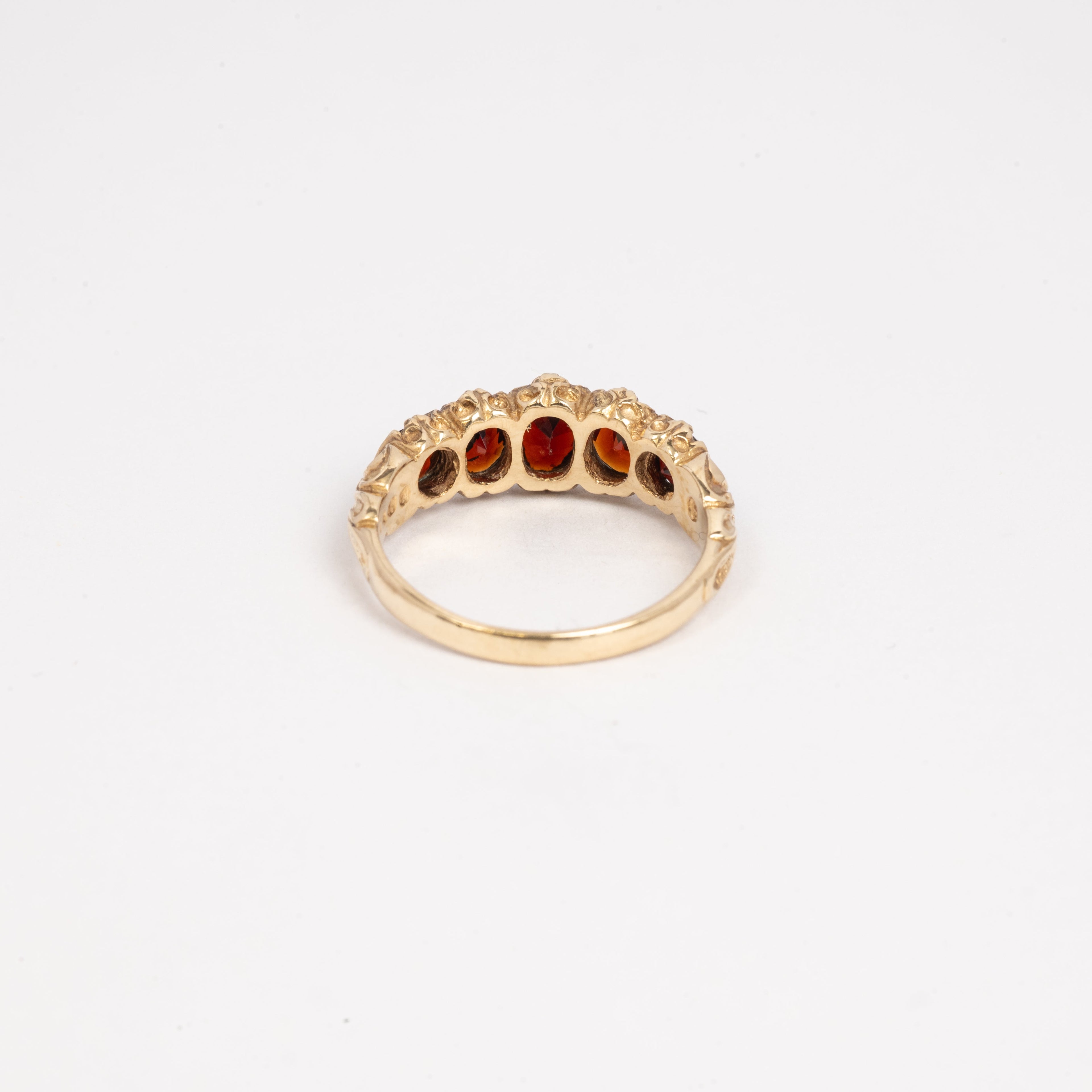 Ladies 5 Stone Garnet Ring