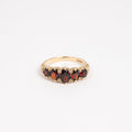 Ladies 5 Stone Garnet Ring