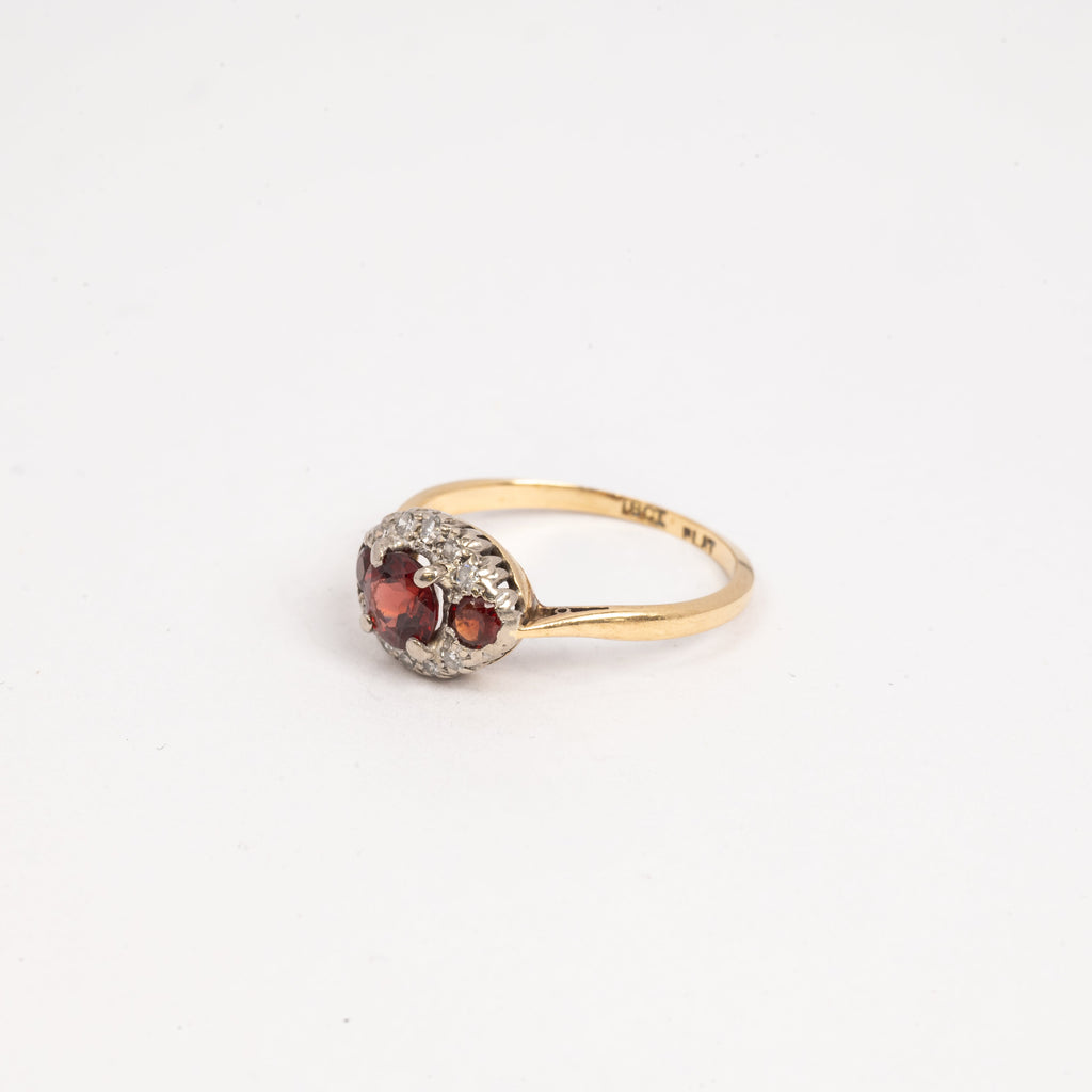Ladies Vintage Inspired Garnet Ring