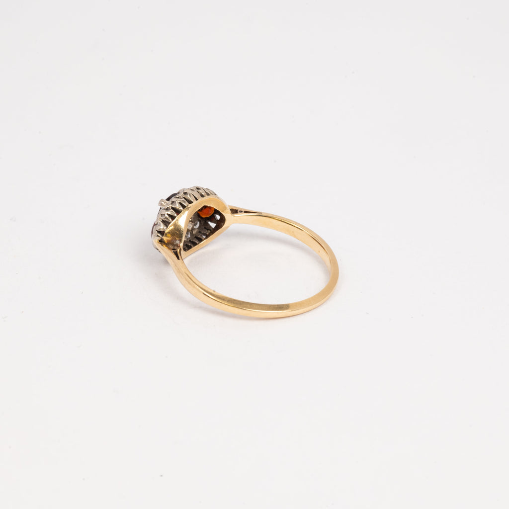 Ladies Vintage Inspired Garnet Ring
