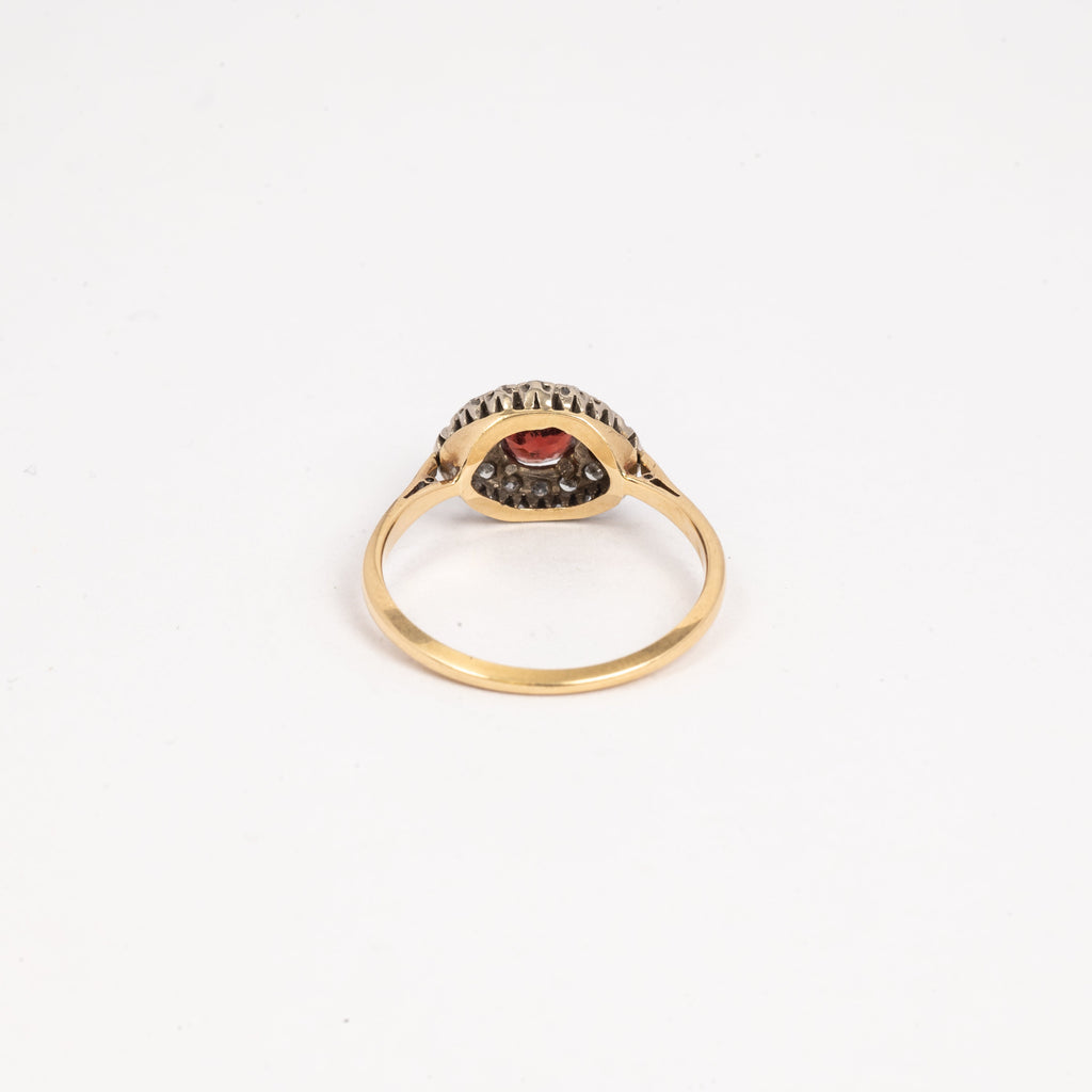 Ladies Vintage Inspired Garnet Ring