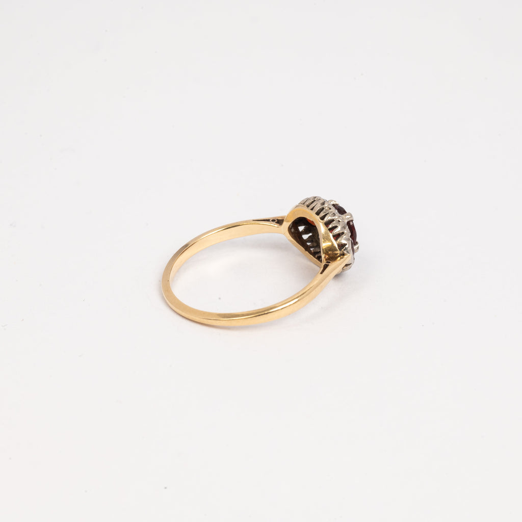 Ladies Vintage Inspired Garnet Ring