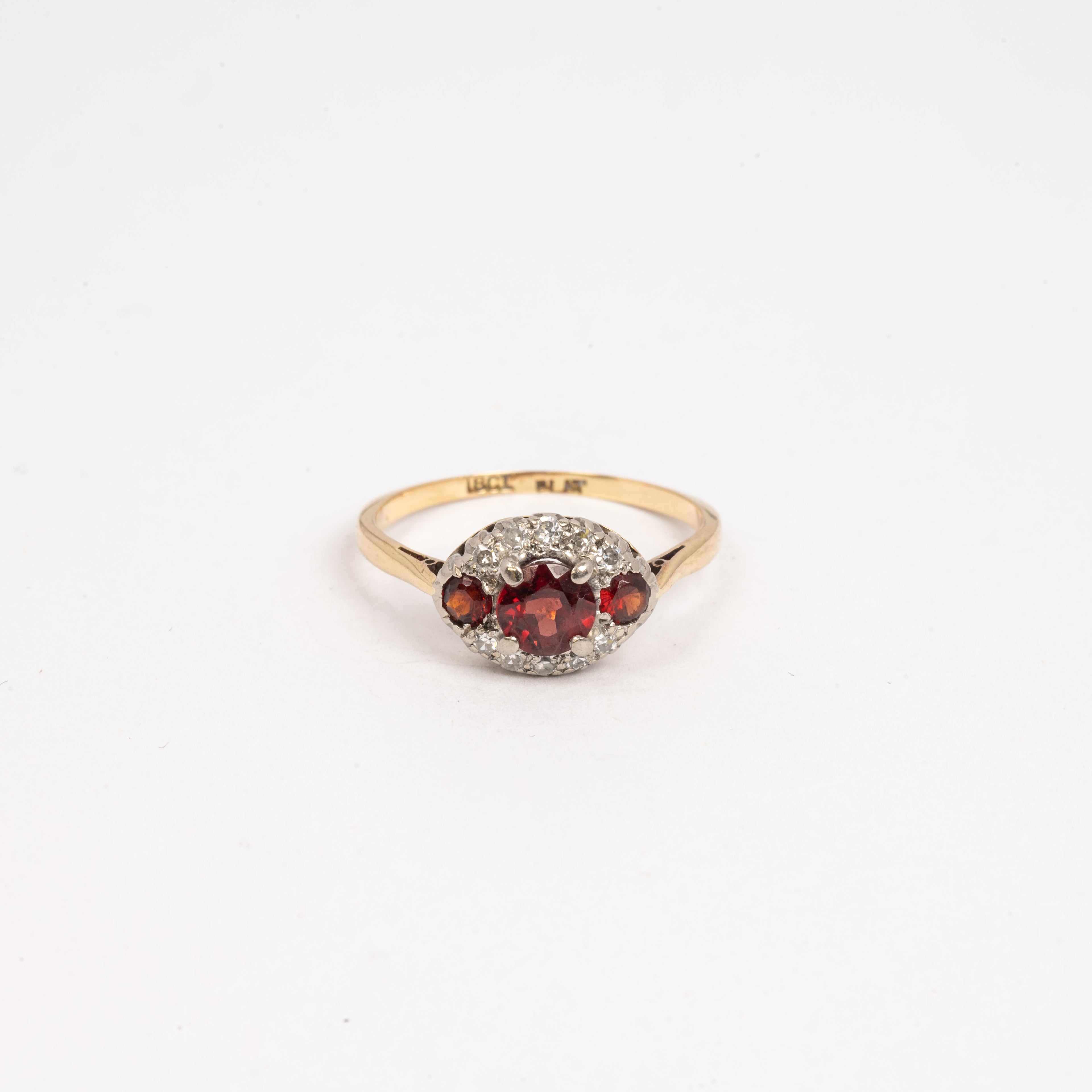 Ladies Vintage Inspired Garnet Ring