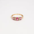 Ladies Pink Topaz & CZ Ring