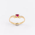 Ladies Ruby & Diamond Wishbone Ring