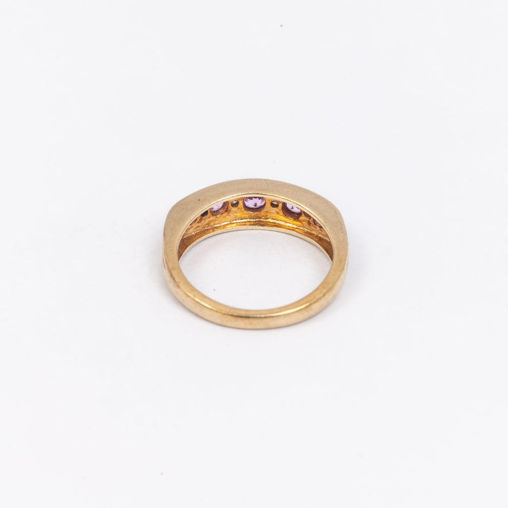 Ladies Pink sapphire & Diamond Ring