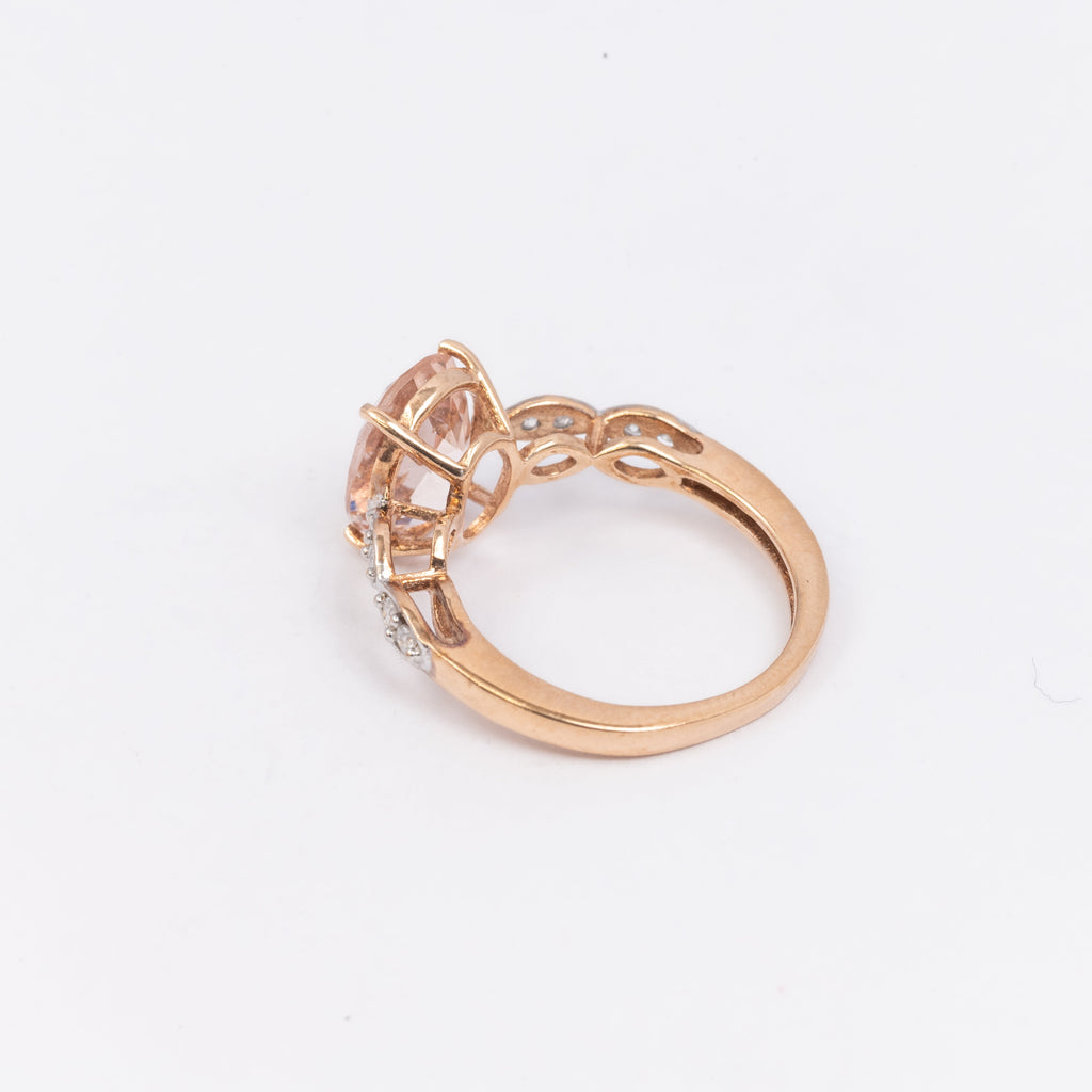 Ladies Morganite & Diamond Ring