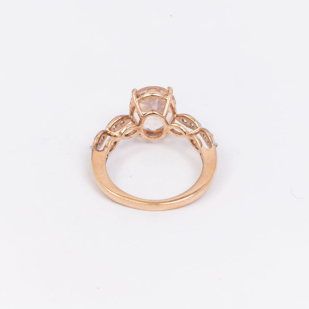 Ladies Morganite & Diamond Ring