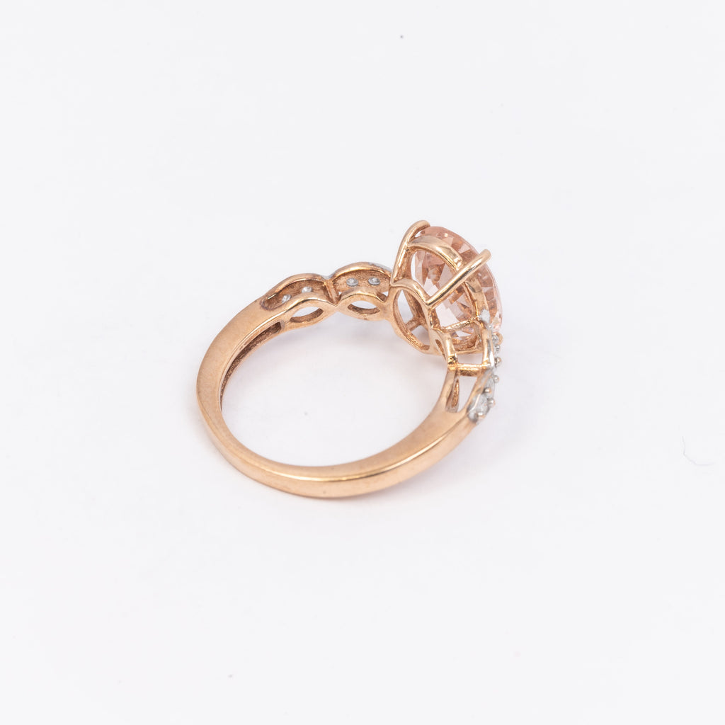 Ladies Morganite & Diamond Ring