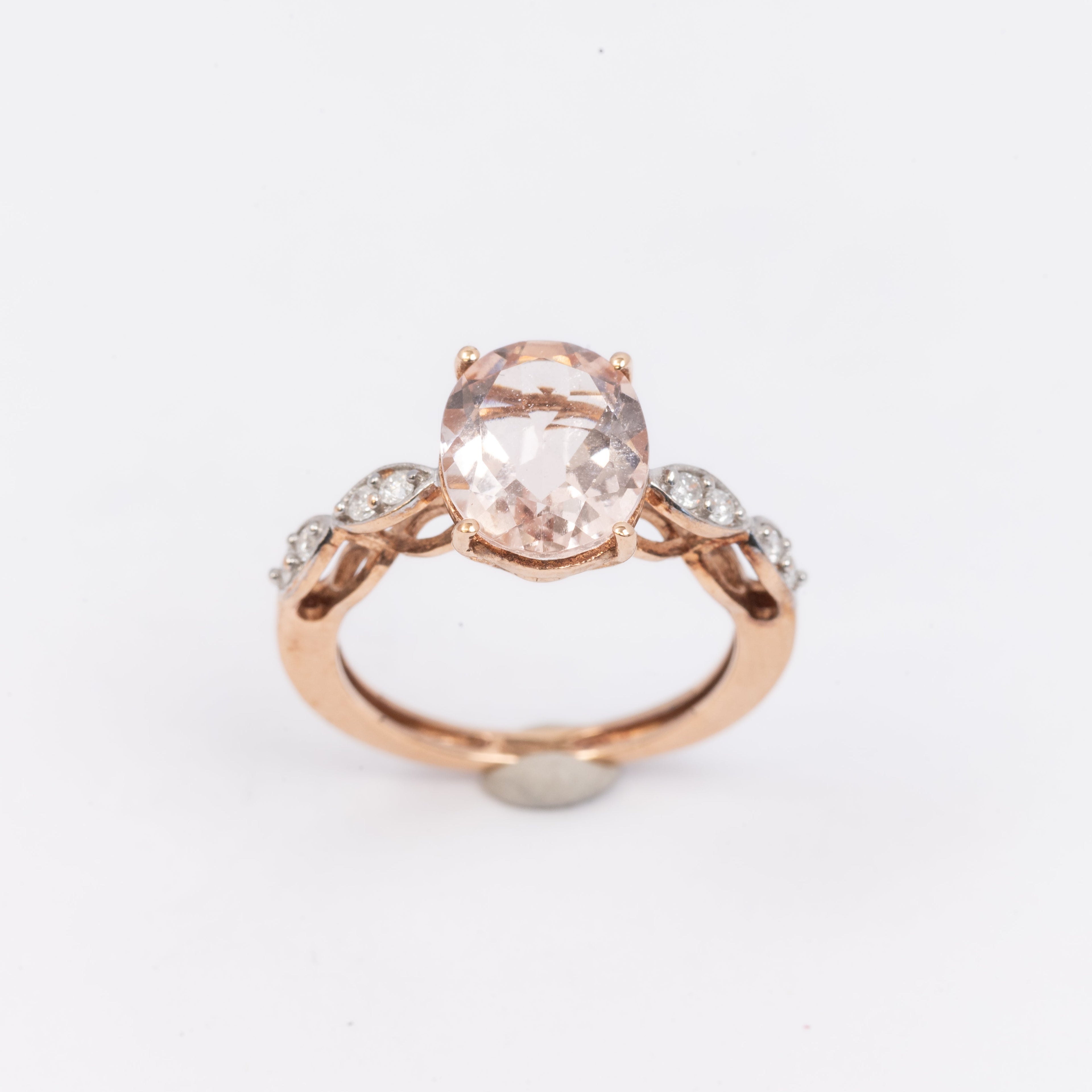 Ladies Morganite & Diamond Ring